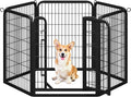 Yaheetech Dog Playpen Outdoor, 32 inch 6 Panels Dog Pen Indoor Heavy Duty Puppy Exercise Pen Metal Pet Fence for RV Camping/Yard/Garden