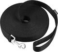 AMAGOOD Dog/Puppy Obedience Recall Training Agility Lead-15 ft 20 ft 30 ft 50 ft Long Leash-for Dog Training,Tie Out,Play,Safety,Camping (20Feet x 1Inch, Black)