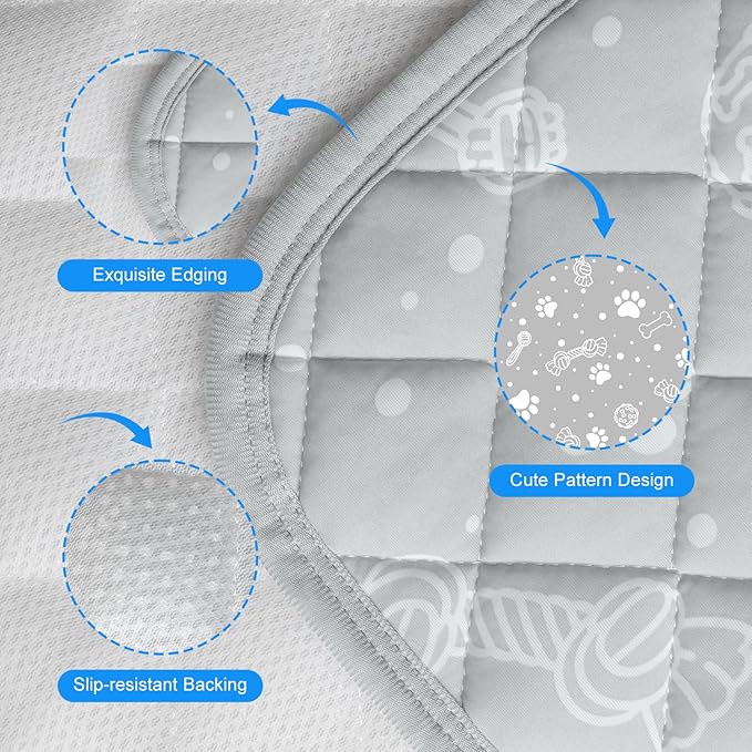MH MYLUNE HOME Self Cooling Mat for Large Dog, 39”x59” Arc-Chill Cooling Fiber & Endothermic Color Changing Pet Cooling Pad, Foldable & Washable Non-Toxic Summer Pet Blanket