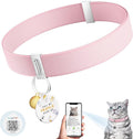 Cat Collar with Bell, Stretch Elastic Quick Release, Modifiable Pet Online Profile Page, Multiple Emergency Contact, Non Breakaway Lightweight Kitten Collar for Girl Cats, Pet Supplies, Gifts, Pink