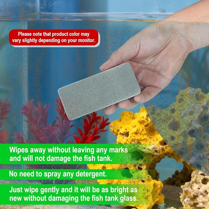 4pcs Double-Sided Fish Tank Cleaning Brushes, EVA Aquarium Sponge Brush Scrubber Cleaner Fish Tank Cleaning Tool for Aquarium Glass & Home Kitchen (Green)