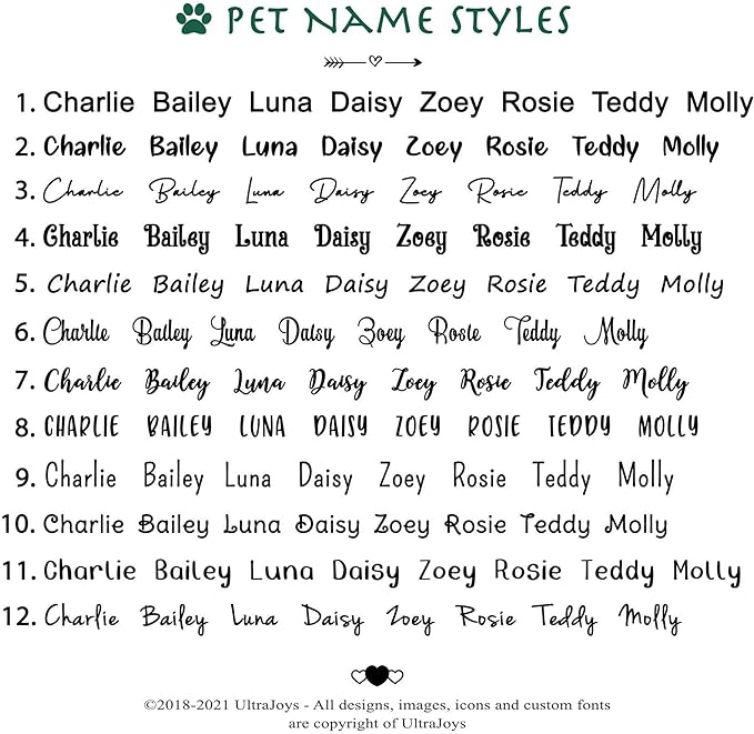 Ultra Joys Dog Tags Personalized for Pets - Hollow Paw Custom Pet ID Tag - Engraved Dog Tag for Small, Large Dogs - Large Bone in Black