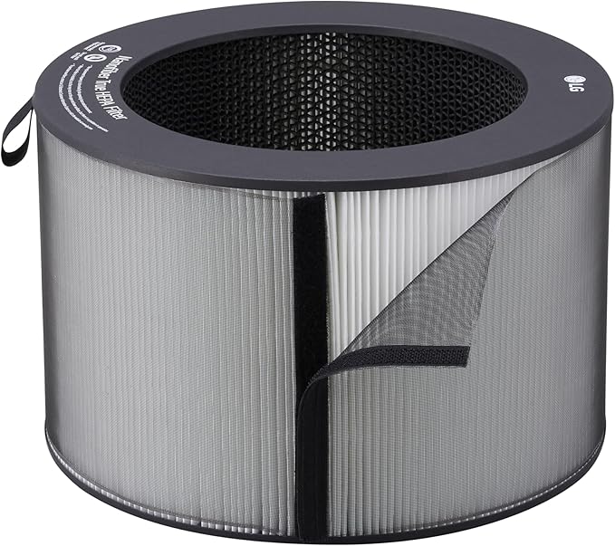 LG PuriCare 360 Air Purifiers for Home, Large and Small Room, Bedroom, Up to 2,059 ft² in 1 Hr with NanoFiber True HEPA Filter, 360 Degrees of Filtration, WiFi, Air Quality Monitor, Low Noise