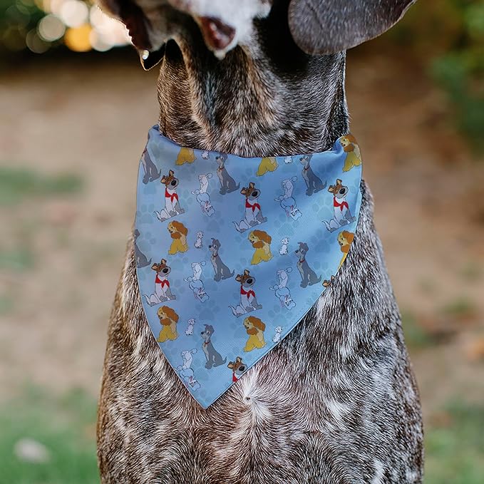 Disney Pet Bandana Disney Dogs Group Collage Paws Blues Slip On Collar Bandana Only