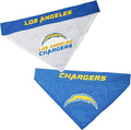 Pets First NFL DOG BANDANA - LOS ANGELES CHARGERS REVERSIBLE PET BANDANA. 2 Sided Sports Bandana with a PREMIUM Embroidery TEAM LOGO, Small/Medium. - 2 Sizes & 32 NFL Teams available