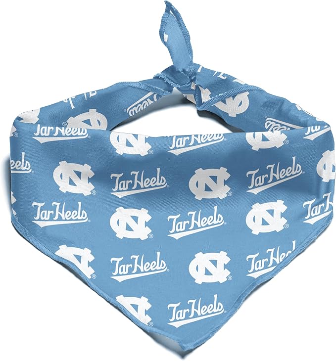 UNC Tar Heels Officially Licensed Bandana for Dogs and Cats | Fits Pets Great Gift Idea | Easy-to-Tie (Small, 13")