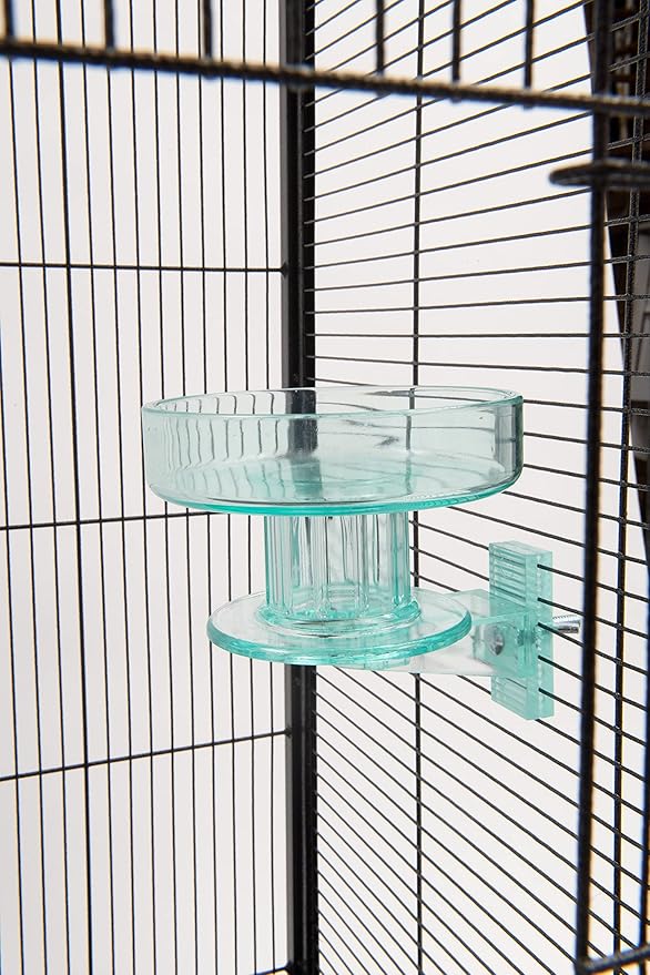 Lixit Quick Lock Bird Cage Bath for Lovebirds, Canaries, Finches, Parakeets, and Cockatiels and Other Small to Medium Feathered Friends (Pack of 1)