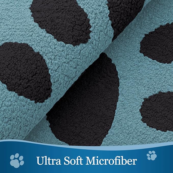 Buganda Dog Door Mat for Muddy Paws, Absorbent Dirt Trapper Washable Indoor Doormats, Non Slip Low-Profile Mud Mat for Dogs, Front Entrance Doormat for Inside Floor (36x24 Inches, Blue)