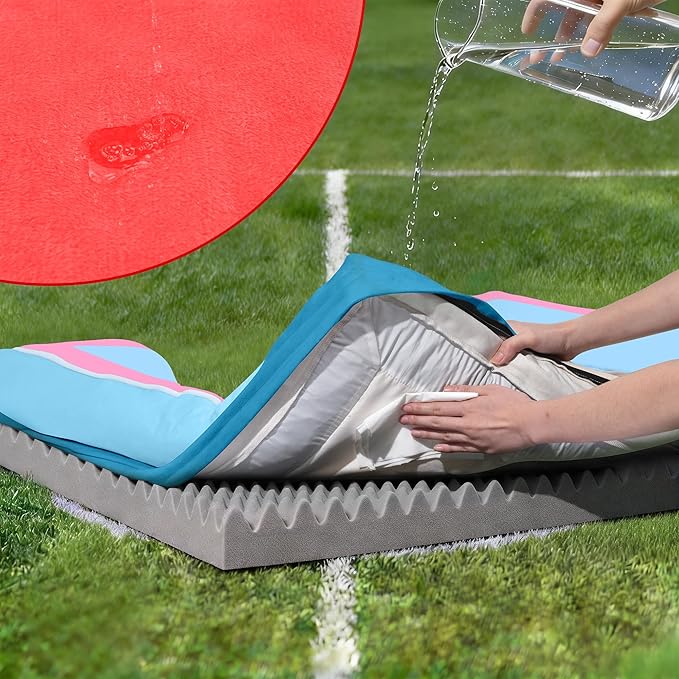 Comfort Expression Orthopedic Dog Bed for Large Dogs 36x27 Inch, Waterproof Egg Crate Foam Large Pet Bed with Removable Bolsters, Dog Couch with Washable Cover & Non-Slip Bottom, Atlanta
