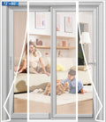 Magnetic Screen Door Upgraded PET Mesh Stronger Than Fiberglass and Polyester,Hands Free,Keeps Bugs Out,Pet & Kid Friendly,Suitable for Sliding Door,Large Patio Door and French Door-72''x80''