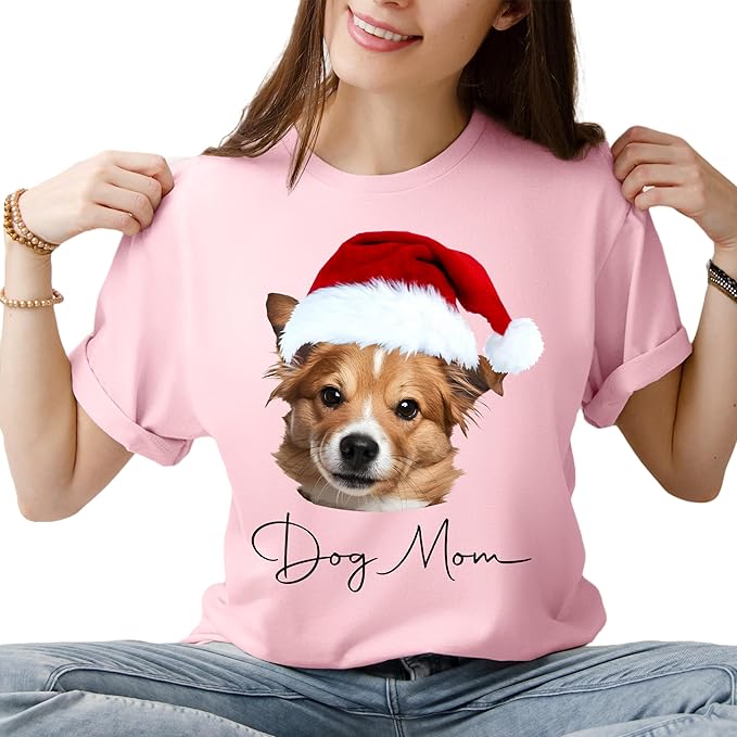 Custom Dog Mom Shirt for Women Pet Ears Sweatshirt with Name Unique Puppy Line Art Cute Dad Hoodie for DogDad Owner Lover