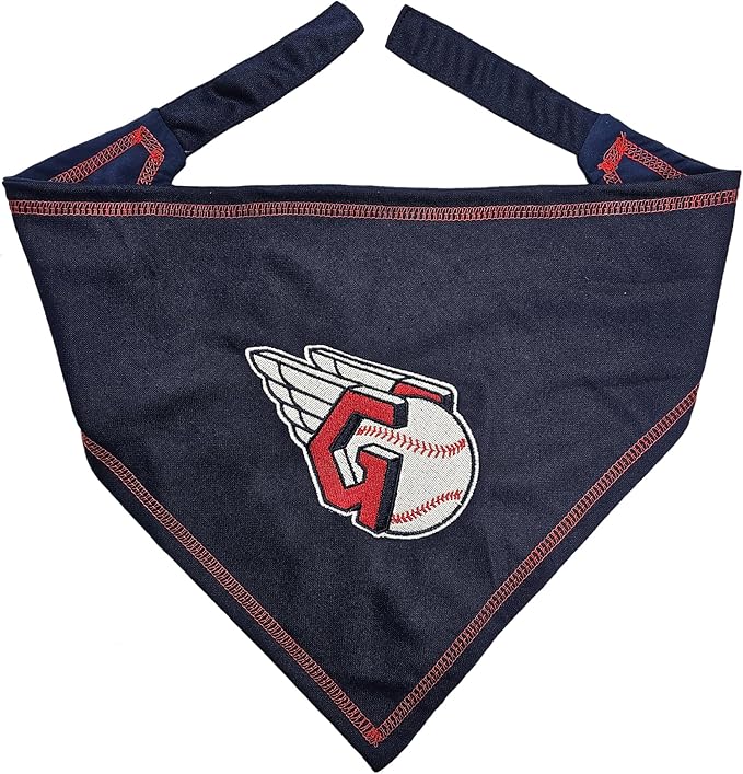 Pets First MLB Cleveland Guardians TIE Bandana, Large/X-Large. Dog Bandana Scarf Bib for Pet Cat Dog. The Ultimate Game-Day, Party Bandanna, Birthday Event