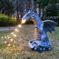 Dragon Solar Garden Statues Outdoor Decoration with LED Light Strings,Dragon Figurine Solar Lights Lawn Décor,Outside Statue Ornament for Patio, Balcony, Yard,Unique Gifts for Mom Grandma