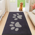 Buganda Dog Door Mat for Muddy Paws, Absorbent Dirt Trapper Washable Indoor Doormats, Non Slip Low-Profile Mud Mat for Dogs, Front Entrance Doormat for Inside Floor (59x35 Inches, Dark Grey)