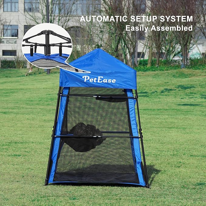 Catio Outdoor Cat Enclosure, 3-in-1 Extra Large Portable Cat Playpen with Tower Tent & Tunnel, Foldable Waterproof Mesh Catio for Indoor Outdoor Cats & Small Pets