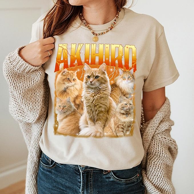 Mit & Mia Custom Your Own Bootleg Rap Shirts for Boyfriend Girlfriend Face Shirt with Photo Gift for Him Her Pet Lovers