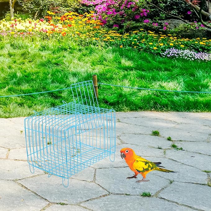 POPETPOP Travel Carrier for Birds, Iron Bird Travel Carrier Cage, Portable Birds Carrying Cage, Bird, for Parrots Conures Lovebird Cockatiel Parakeets