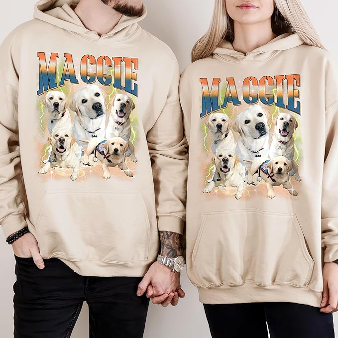 Mit & Mia Custom Your Own Bootleg Rap Shirts for Boyfriend Girlfriend Face Shirt with Photo Gift for Him Her Pet Lovers