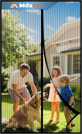 Magnetic Screen Door,Screen Door Mesh,Keep Bugs Out, Easy Install Works with Front Doors, Sliding Doors,Fit Door Size 36 x 82 Inches