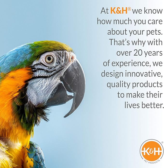 K&H Pet Products Snuggle-Up Bird Cage Heater, Bird Cage Accessory, Exotic Avian Warming Panel for Small Exotics Like Parakeet, Cockatiel, Canary - Small 5 X 3in Gray 12V