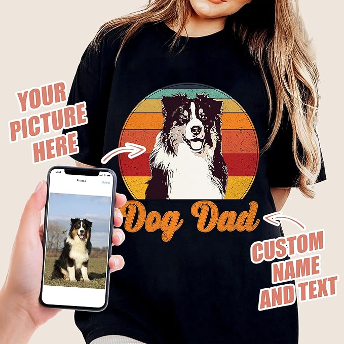 JIX & JOKY Custom Your Own Bootleg Rap Shirts with Dog Faces Custom Pet Shirt for Men Graphic Tshirt Gift Idea for Pet Lovers