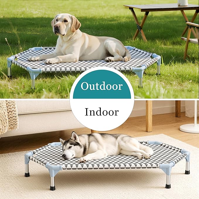 Elevated Outdoor Dog Bed (6 Sided Medium, Triangle)