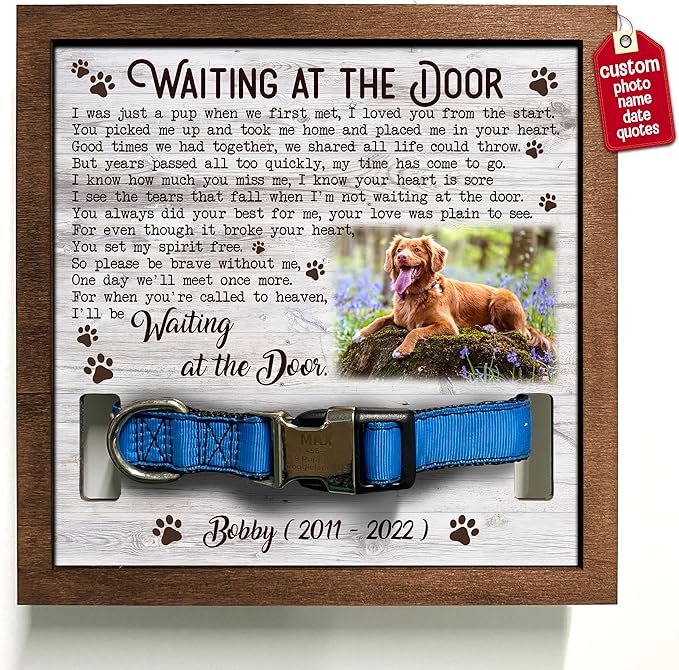 Customized Pet Memorial Picture Frame Dog Picture Loss Gift for Cat Lovers Natural Wood New Puppy Memorial Best Dog Ever Gifts In Memory of Cat Memorial Pet Loss Sign Home Decor
