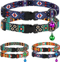 Cat Collar Breakaway 2PCS Adjustable Pattern Tribal Aztec Southwest Safety Pet Collars for Cats Kitten (Aztec + Tribal)
