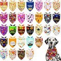 30 Pcs Halloween Thanksgiving Dog Bandanas Bulk 33 Inch XXL Stitch Dog Bandanas for Large Dogs Breed Polyester Scarves Party Grooming L