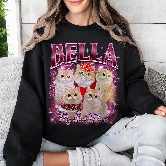 JIX & JOKY Custom Your Own Bootleg Rap Shirts with Dog Faces Custom Pet Shirt for Men Graphic Tshirt Gift Idea for Pet Lovers