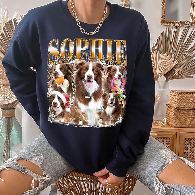 Mit & Mia Custom Your Own Bootleg Rap Shirts for Boyfriend Girlfriend Face Shirt with Photo Gift for Him Her Pet Lovers