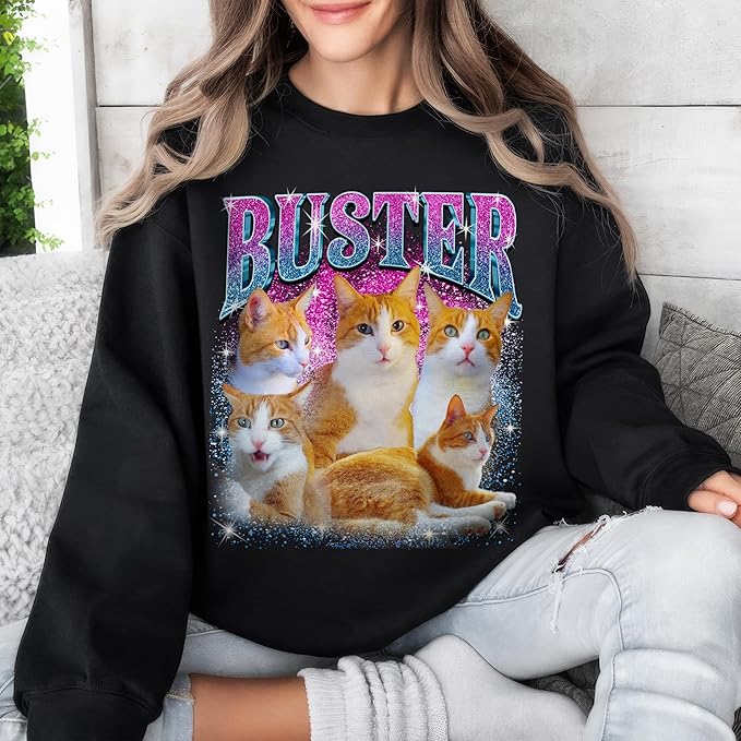 JIX & JOKY Custom Your Own Bootleg Rap Shirts with Dog Faces Custom Pet Shirt for Men Graphic Tshirt Gift Idea for Pet Lovers