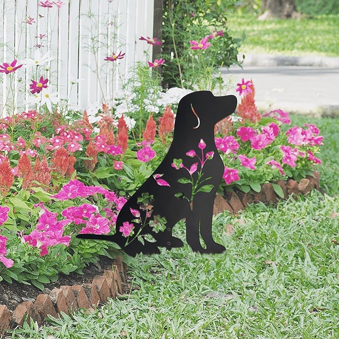 Labrador Retriever Garden Stake - Durable Outdoor Dog Statue for Lawn Décor