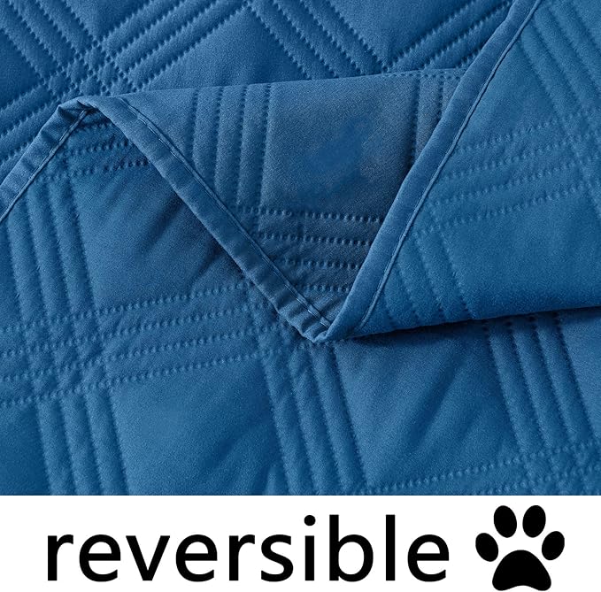 hyha Waterproof Dog Blanket, Reversible Pet Bed Blanket, Soft Sofa Couch Cover for Dogs Washable, Waterproof Pet Couch Covers for Sofa Puppy Cats Furniture Protector(40"x70", Navy Blue/Navy Blue)
