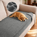 H.VERSAILTEX Non Slip Pet Couch Cover Chenille Dog Bed Protector Thick Soft Sofa Slipcover Pet Friendly Washable Couch Cushion Covers for Pets (30" x 70", Gray)