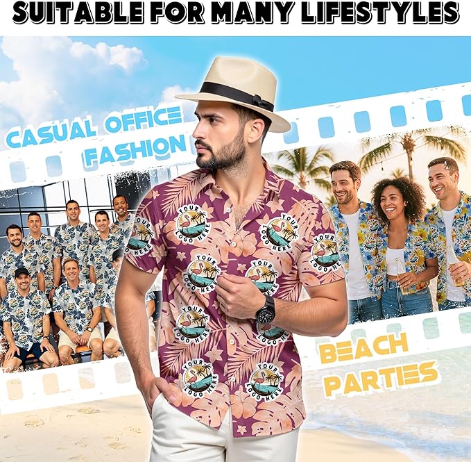 Custom Hawaiian Shirt with Face Photo Picture for Men Women Kids Youth Adult, Tropical Personalized Hawaiian Shirts Gift