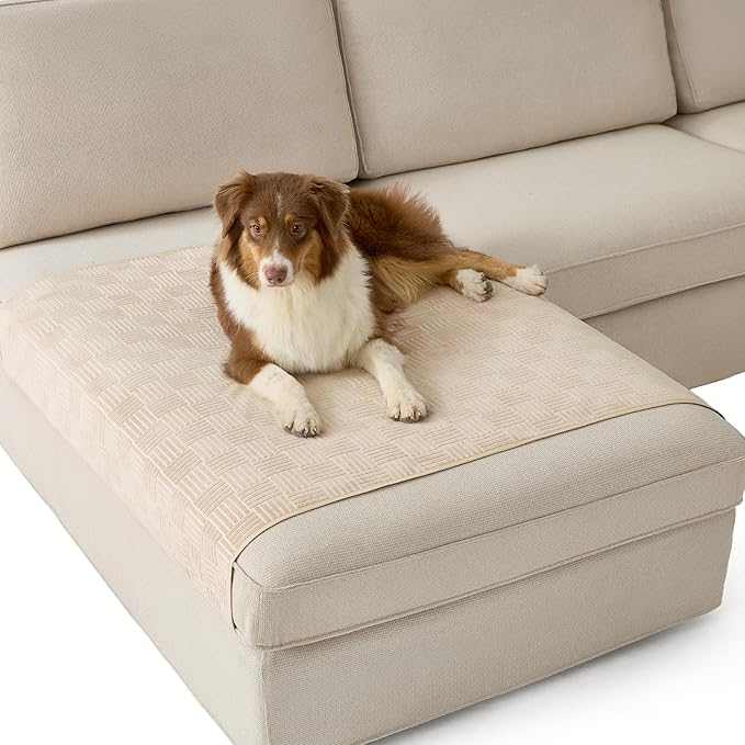 Bedsure Waterproof Couch Cover for Dogs Washable - Waterproof Blanket for Large Dogs Couch Sofa Cozy, Lightweight Furniture Protector for Pet Cat Quick Drying Puppy, Sandy Tan, 40x50IN