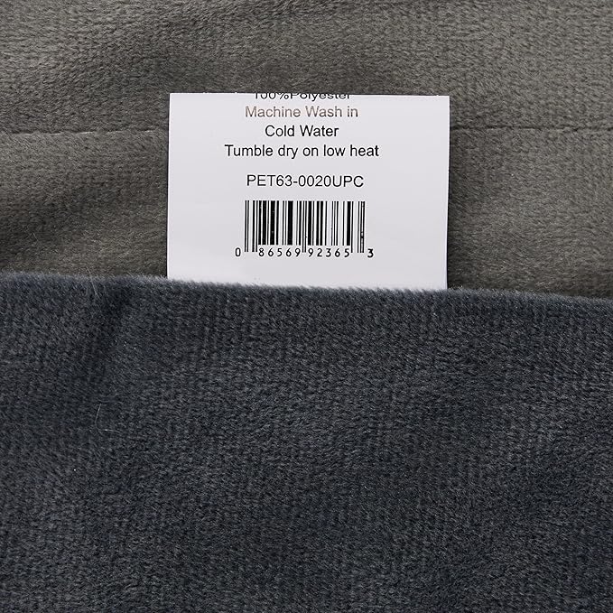 Friends Forever Durable Dog Blanket for Couch Protection, Two Tone Reversible Pet Hair Resistant Blanket for Dogs Cats Bed Kennel Crate Car Seat - Soft Velvet, Warm Fleece, Bailey 53" x 42"