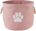 Bone Dry Pet Storage Collection Collapsible Bin, Rose, Medium Round