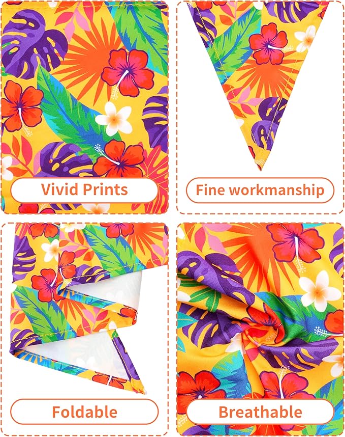 PET SHOW 50 Pack Hawaiian Dog Bandanas Bulk for Small Dogs Cats Puppys XS Washable Adjustable Dog Scarf Triangle Bibs Pet Red Pink Decorative Grooming Accessories