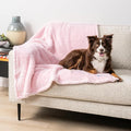 PetAmi Dog Blanket for Large Medium Dogs Pink, Fluffy Soft Puppy Blanket, Sherpa Fleece Cat Blanket for Kitten Doggie, Calming Pet Blanket Throw for Bed Washable Sofa Couch Cover, Large 40x60
