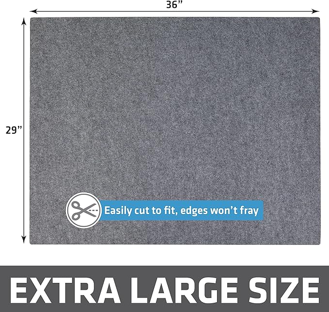 Drymate Cat Litter Box Mat, Litter Trapping Mat, Waterproof, Urine-Proof, Absorbent, Machine Washable, Soft on Paws, Contains Mess, Protects Floors, Kitten Supplies, Light Grey, 29x36 XL