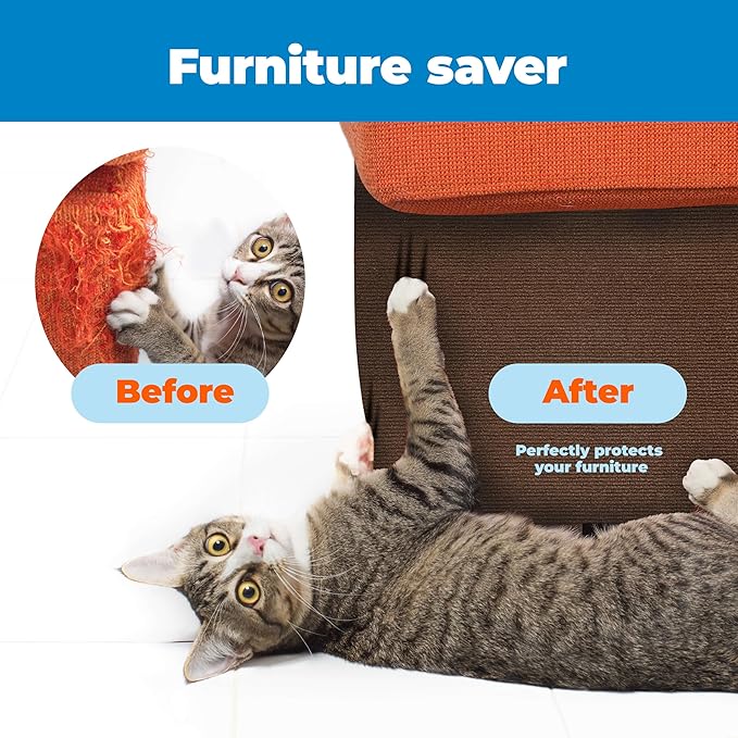 Best Pet Supplies Catify Cat Scratcher, Fun Interactive Scratchers, Posts, Poles, Claw Safe, Furniture Saver Indoor Play Support Natural Cat Behaviors Heavy Duty - Brown (39.4 x 15.8)