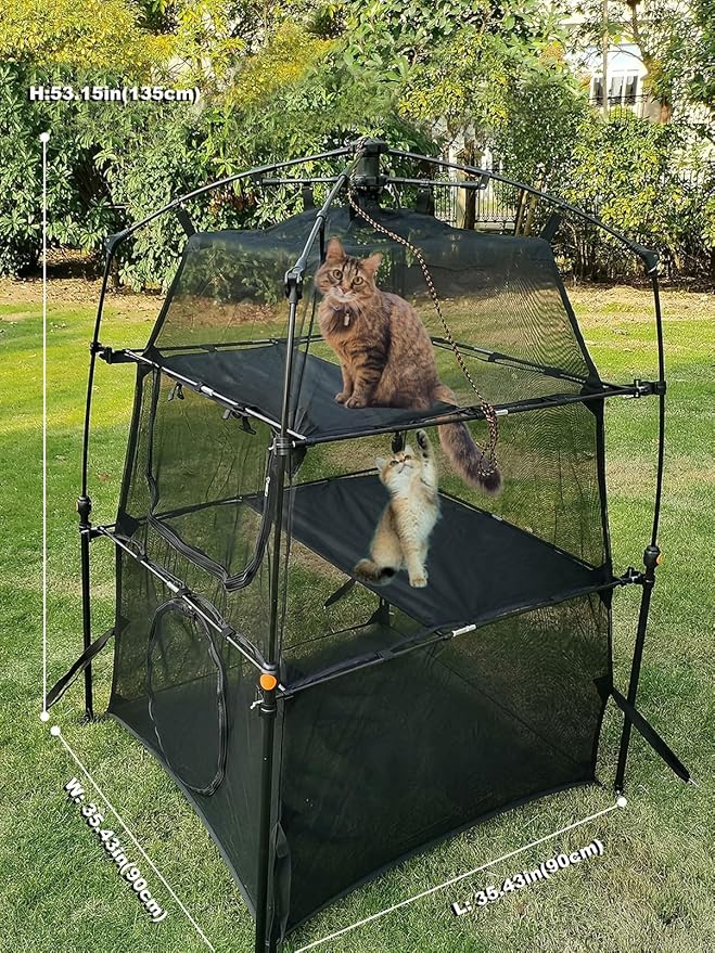 Portable Pop Up Pet Cat Tents Enclosures for Outside Patio