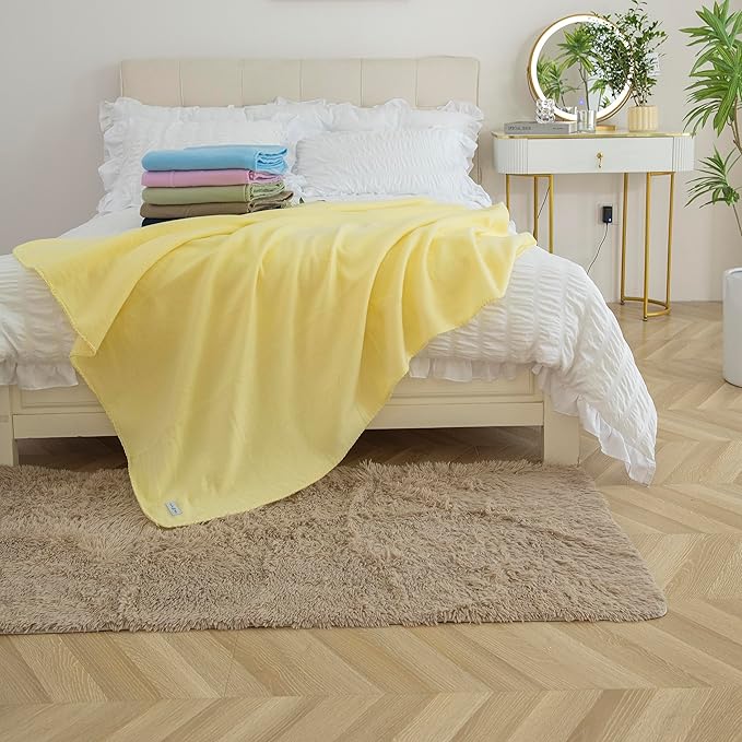 Fleece Throw Blankets Bulk Fleece Blankets Solid Wholesale Lightweight Warm Soft for Pet Bed Sofa Couch Office Wedding Gifts Travel Seasons Assorted #9 50x60 Inches Pack of 6