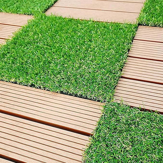 Artificial Grass，3 Rolls 12.8 x 40x1in,Rug Realistic Indoor Outdoor Rug for Dogs, with Drain Holes, Fake Grass Dog Pet Turf Mat for Garden Lawn Landscape Patios.