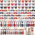 Reginary 100 Pieces Dog Bow Tie Collar Set Include 40 Dog Neckties, and 30 Puppy Bowties, 30 Collar Flowers, Adjustable Pet Ties Grooming for Small Medium Cats Pets Supply (Paisley)