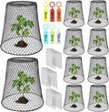 10 Pcs 9"×9" (Multiple Sizes/Quantities Available) Chicken Wire Plant Protectors from Animals, Plant Cage Garden Cloche to Protect Plants Vegetables from Rabbits Squirrels Chicken