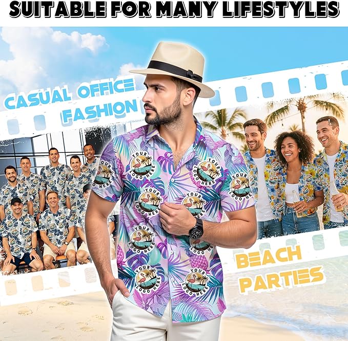 Custom Hawaiian Shirt with Face Photo Picture for Men Women Kids Youth Adult, Tropical Personalized Hawaiian Shirts Gift