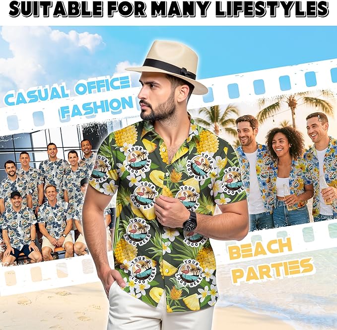 Custom Hawaiian Shirt with Face Photo Picture for Men Women Kids Youth Adult, Tropical Personalized Hawaiian Shirts Gift